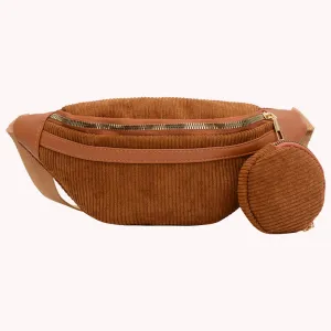 Corduroy Joy Crossbody Bag with Coin Purse