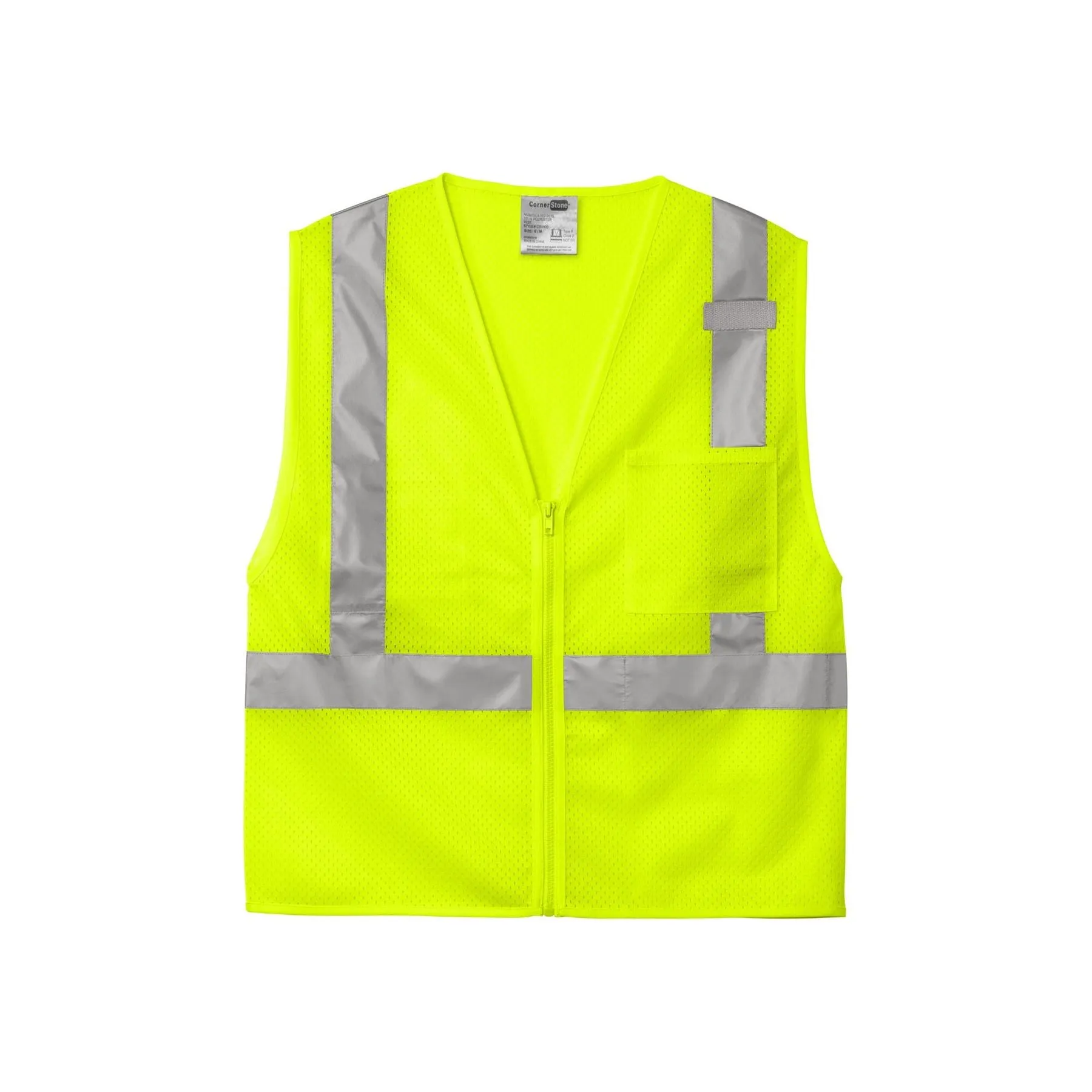 CornerStone ® ANSI 107 Class 2 Mesh Zippered Vest