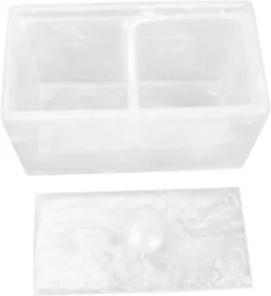 Cotton Pad Box with Lidded Design Compartment Multipurpose Storage Organizer for Bathroom Vanity and Makeup Table and Cotton Swab Container for Clean