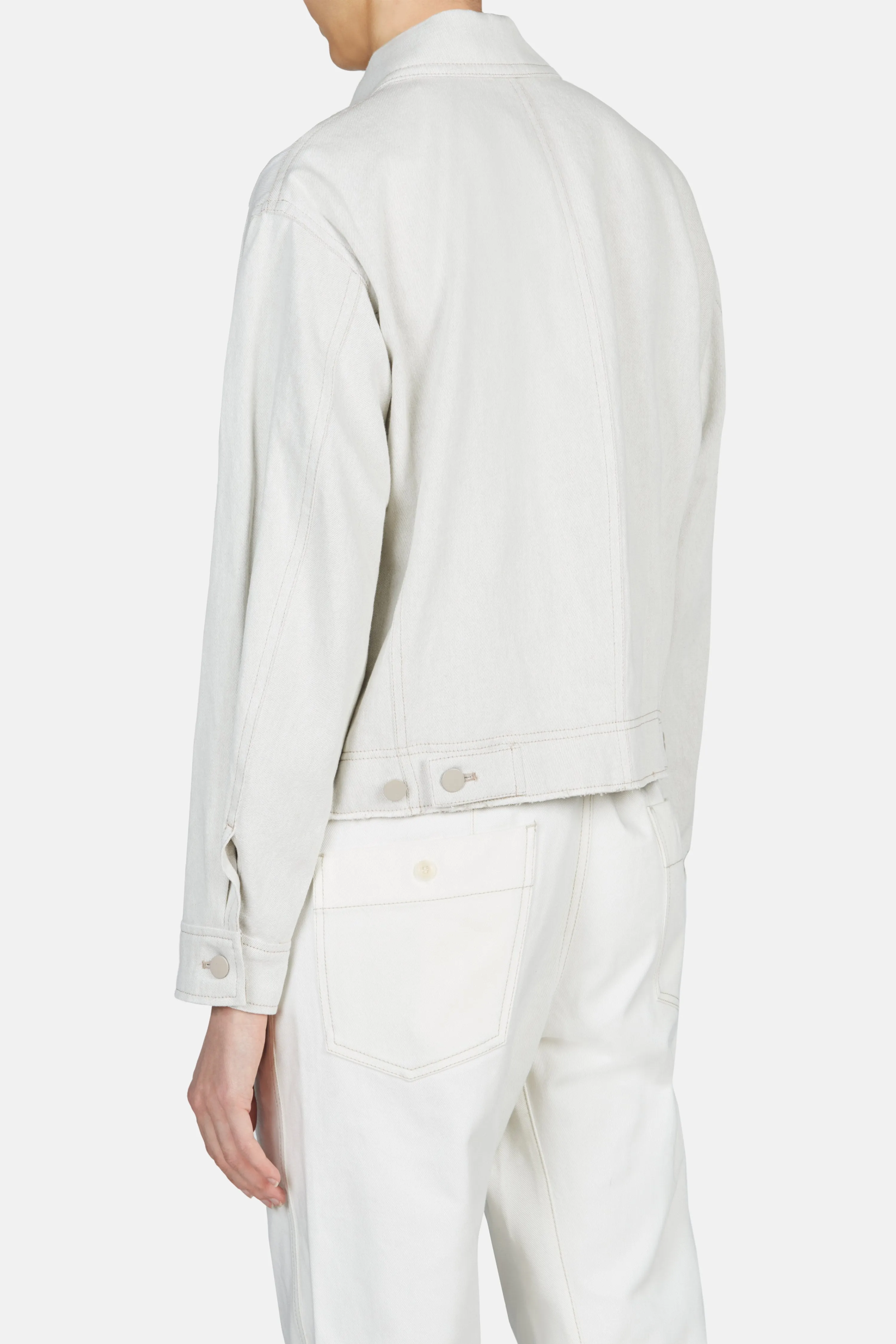 Cropped Utility Jacket - Chalk
