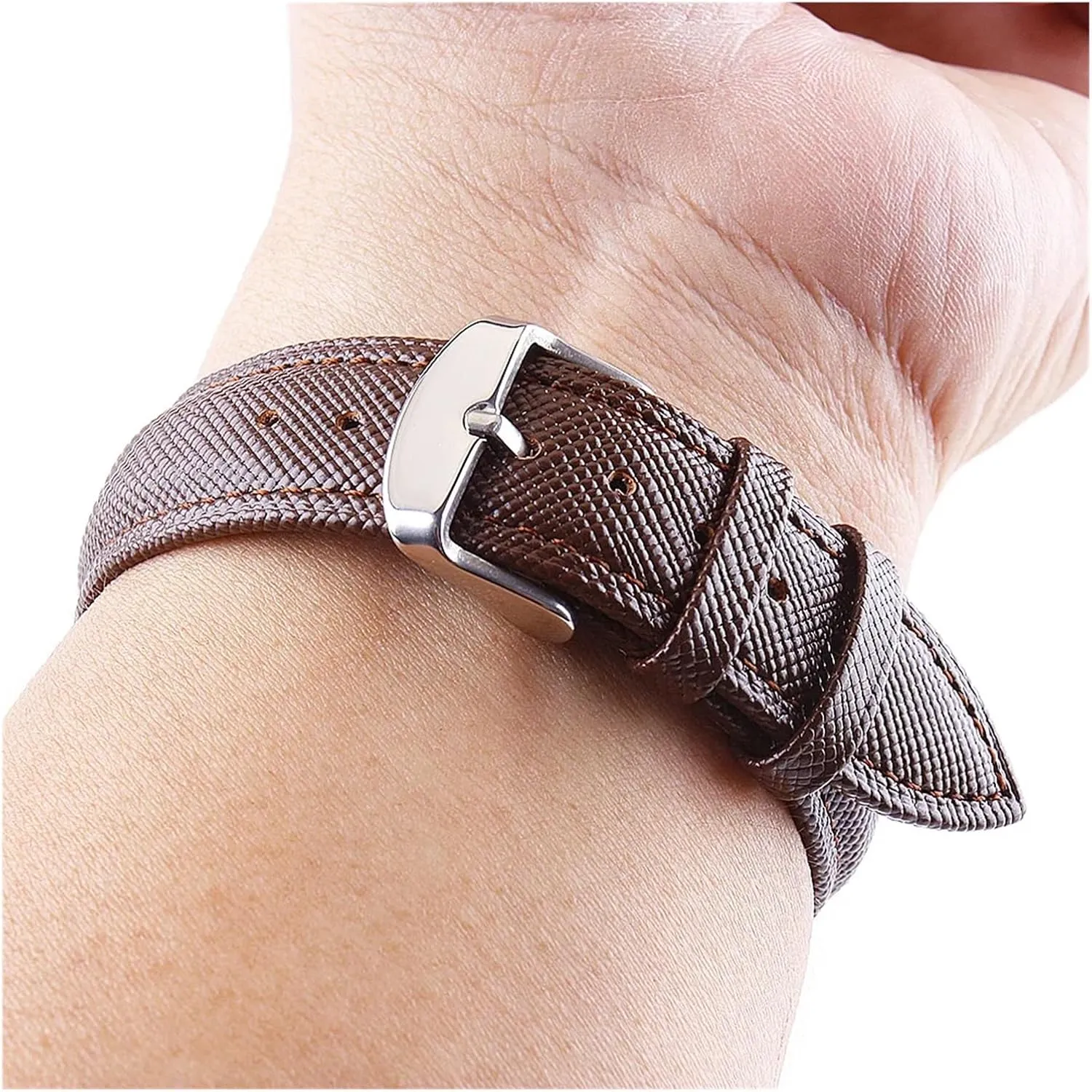 Cross pattern head layer calf leather strap 12mm-24mm Watch Accessories 20mm 22mm black brown multi size watchband
