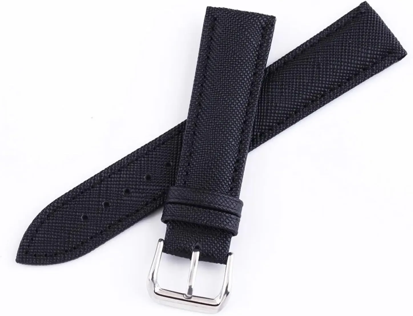Cross pattern head layer calf leather strap 12mm-24mm Watch Accessories 20mm 22mm black brown multi size watchband