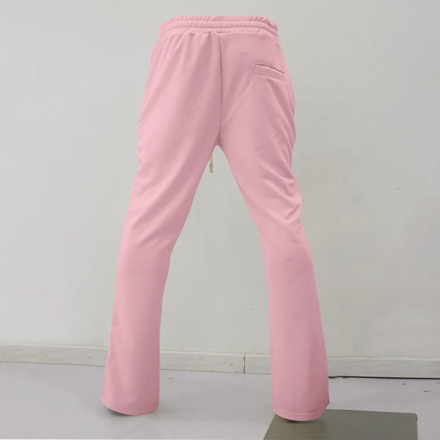 Ctreela Men Bootcut Stacked Sweatpants Joggers Sweatpants Athletic Running Pants Drawstring Workout Track Pants with Pockets