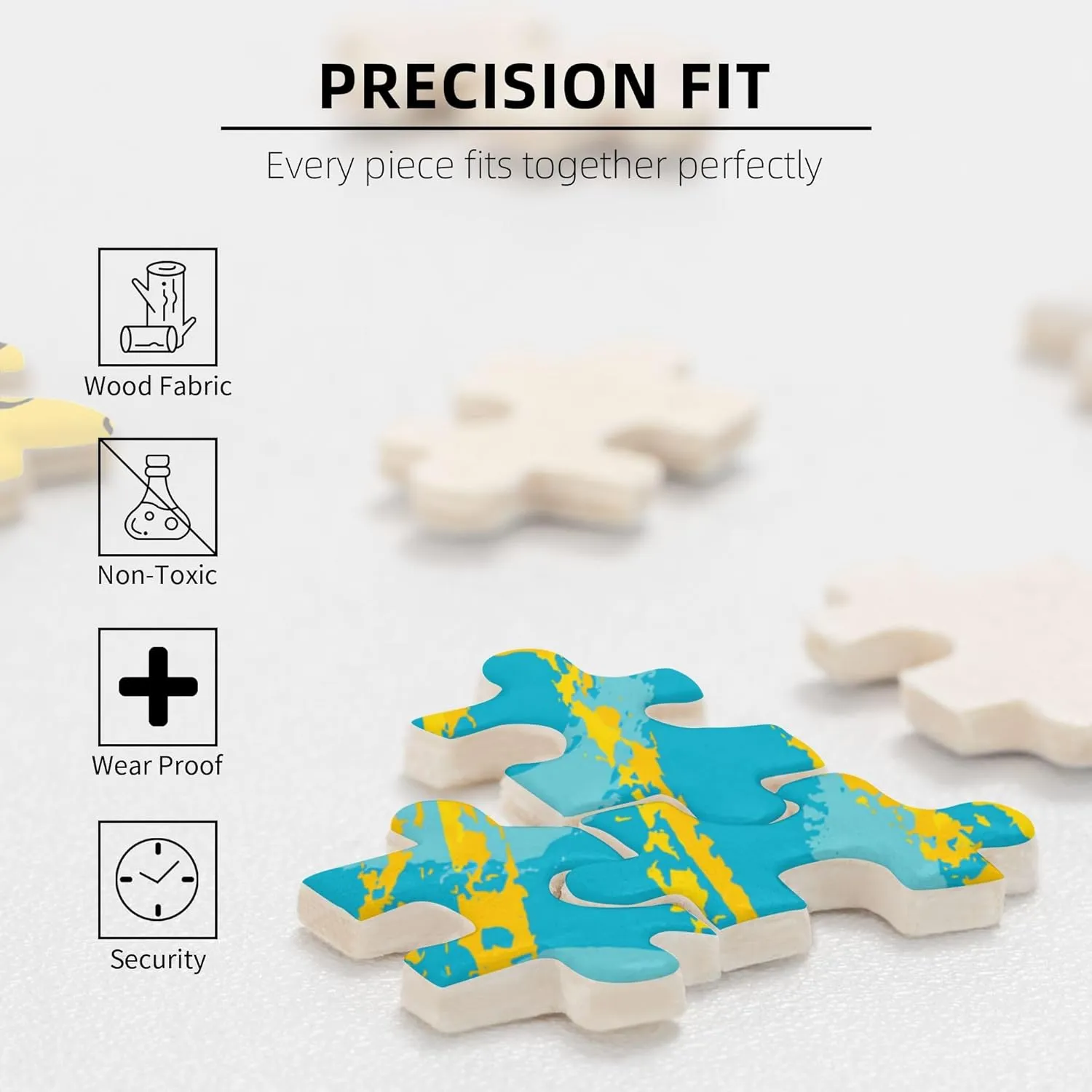 Cute Cat Print,Wooden Picture Puzzle for Adults,The Cat Cowboy on a Horse,High Resolution, Matte Finish,Smooth Edging,Multicolor Plastic Box Storage 300PCS