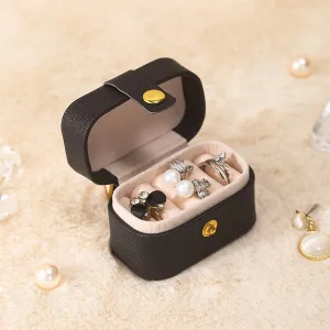 CWMM1686-BLACK-OS SOLID COLOR PORTABLE EARRING STORAGE BOX