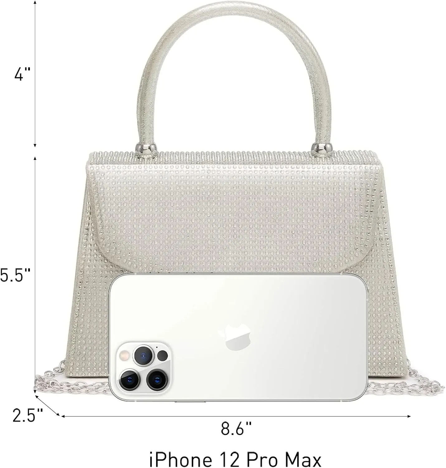 Dasein Women's Evening Bag Party Clutches Wedding Purses Cocktail Prom Handbags with Frosted Glittering