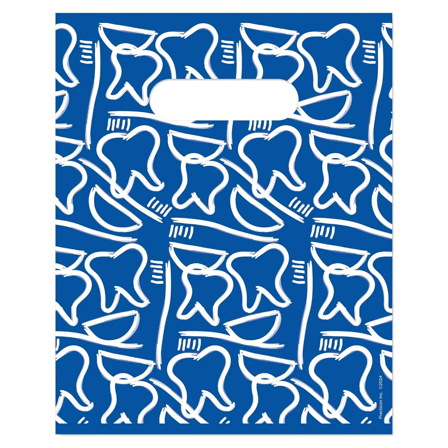 Dental Drawings Dental Giveaway Bags, 8" x 10", 100 Pack