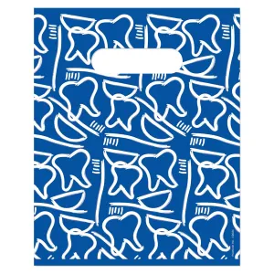 Dental Drawings Dental Giveaway Bags, 8" x 10", 100 Pack