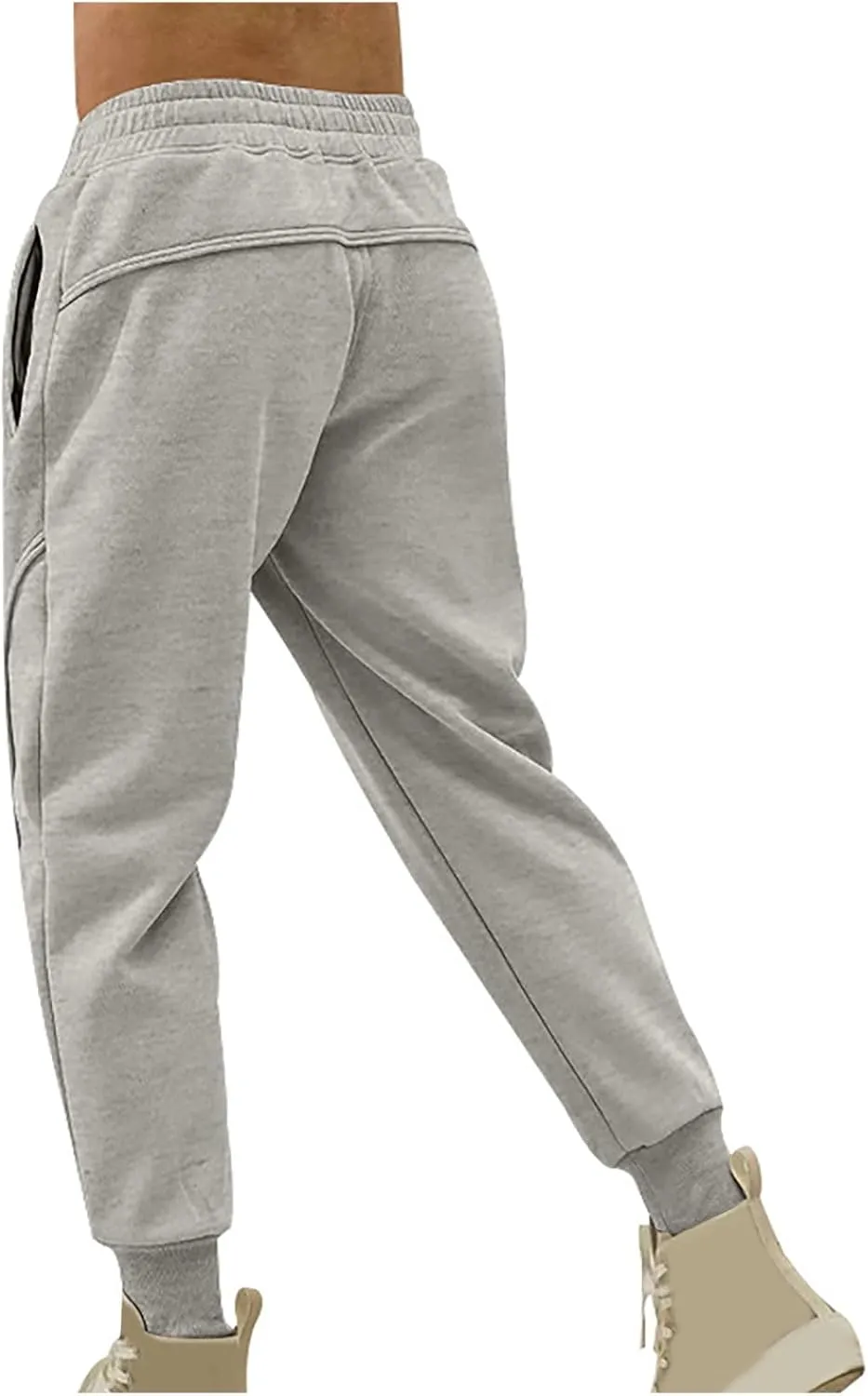 Designer Loose Jogger Drawstring Sweatpants with Pockets Tapered Leg Jogging Running Workout Pants Y2K Streetwear