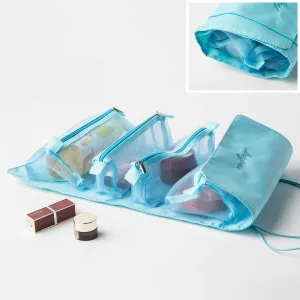 Detachable Mesh Portable Large Capacity Foldable Cosmetics Storage Cosmetic Bags