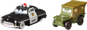 Disney Cars Toys and Pixar Cars 3, Sheriff & Sarge 2-Pack, 1:55 Scale Die-Cast Fan Favorite Character Vehicles for Racing and Storytelling Fun, Gift for Kids Age 3 and Older Multi