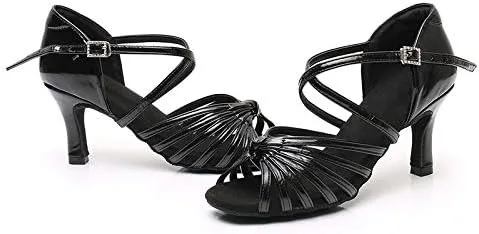 DKZSYIM Women's Latin Dance Shoes Ballroom Performance Shoes,Model NU-WZJ-CL