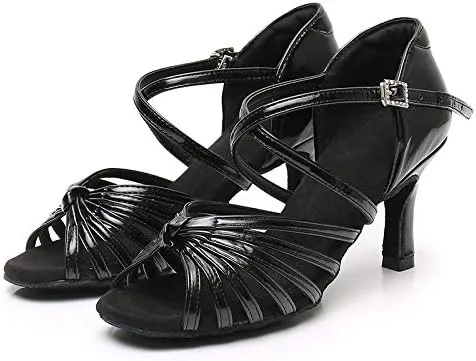 DKZSYIM Women's Latin Dance Shoes Ballroom Performance Shoes,Model NU-WZJ-CL