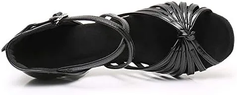 DKZSYIM Women's Latin Dance Shoes Ballroom Performance Shoes,Model NU-WZJ-CL