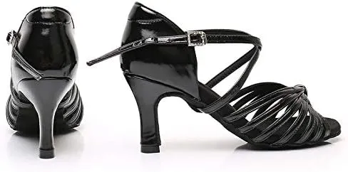 DKZSYIM Women's Latin Dance Shoes Ballroom Performance Shoes,Model NU-WZJ-CL