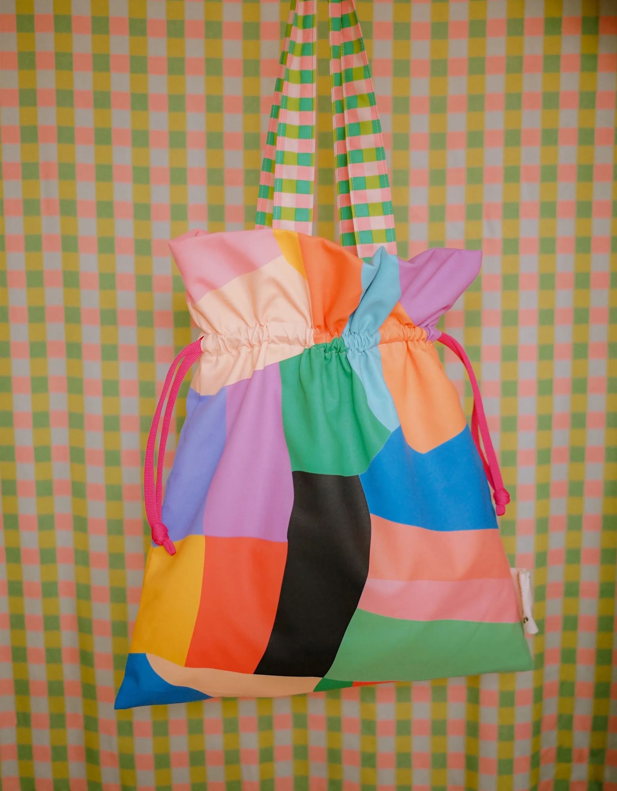 Drawstring Tote Bag - Parti Color