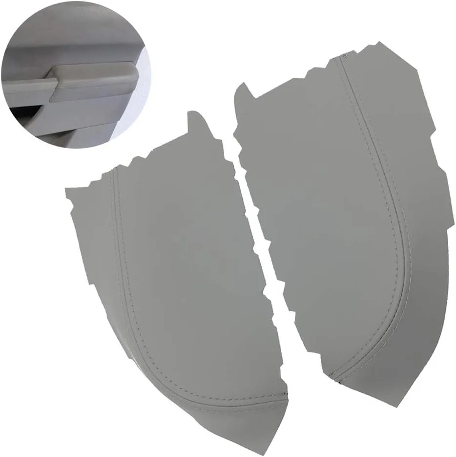 DSkoiph Armrest Synthethic Leather Cover Fit for Honda Pilot 09-13 (Front Door Panel Armrest Cover, Gray)