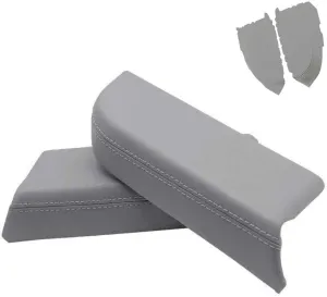 DSkoiph Armrest Synthethic Leather Cover Fit for Honda Pilot 09-13 (Front Door Panel Armrest Cover, Gray)