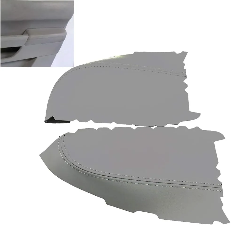 DSkoiph Armrest Synthethic Leather Cover Fit for Honda Pilot 09-13 (Front Door Panel Armrest Cover, Gray)