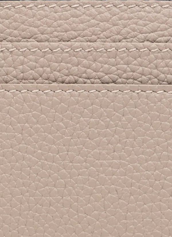 Dusty Pink Genuine Leather Slim Card Holder