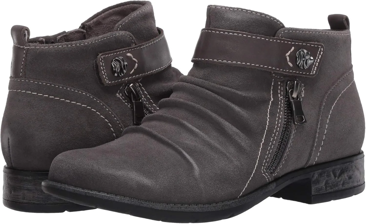 Earth Avani Buckeye Charcoal Grey Multi/Premium Cow Suede/Soft Calf 9.5 B (M)