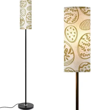Easter Eggs Seamless Modern Floor Lamp Minimalist Standing Lamps for Living Room LED Corner Lamp Remote Control Metal Pole Lamp for Bedroom, Reading