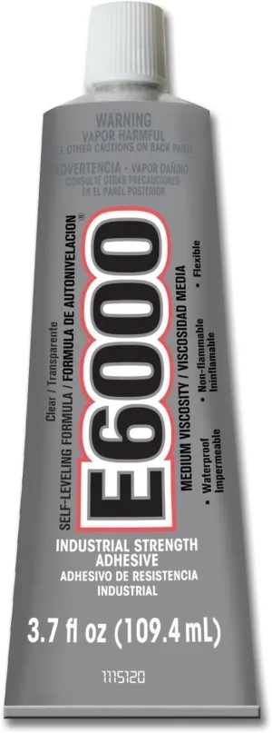 Eclectic Products 230021 2 Pack 3.7 oz. E-6000 Medium Viscosity Multi-Purpose Adhesive Uncarded, Clear