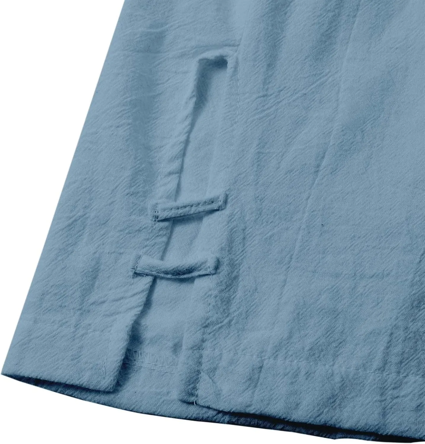Eco-Friendly Linen Pants Women Elastic Waist Straight Leg Lightweight Beach Yoga Trousers with Slits