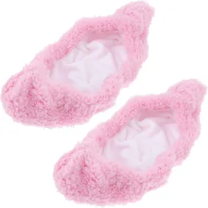 Elastic Boot Covers for Figure Skates Pink Ice Skate Guards Blade Covers Velvet Design