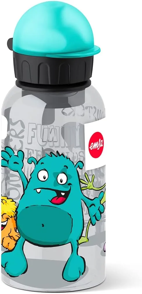 EMSA Bottle Kids Tritan-Monster 0,4 L, Nylon, Multicoloured, 28 x 28 x 18 cm