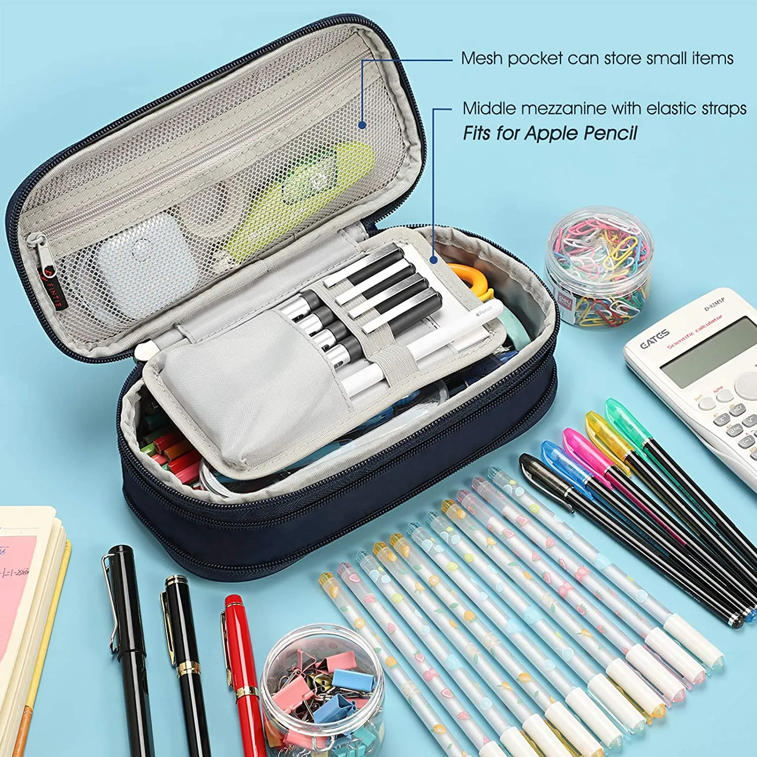 Expandable Pencil Case | Large Storage Stationery Box - Starry Sky