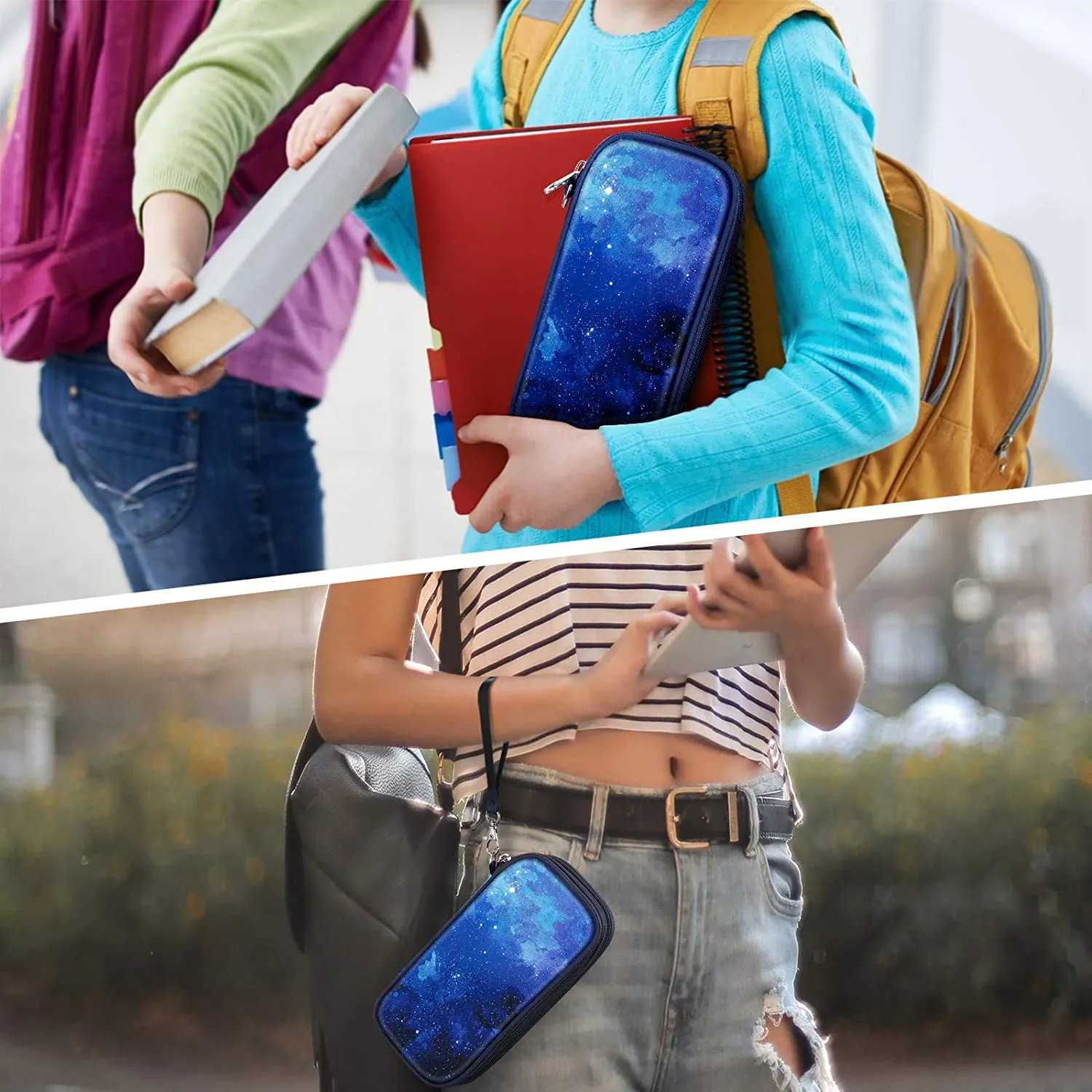 Expandable Pencil Case | Large Storage Stationery Box - Starry Sky