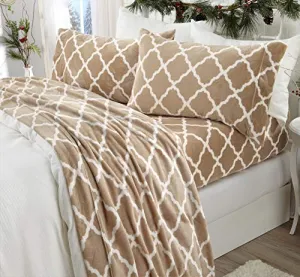 Extra Soft Cozy Velvet Plush Sheet Set. Deluxe Bed Sheets with Deep Pockets.