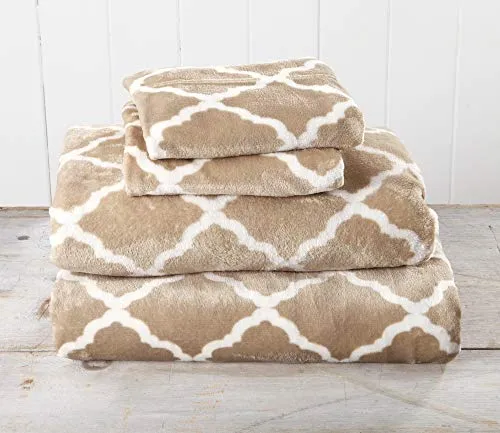 Extra Soft Cozy Velvet Plush Sheet Set. Deluxe Bed Sheets with Deep Pockets.