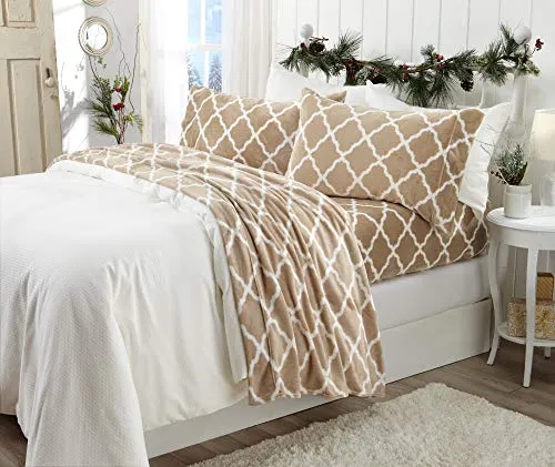 Extra Soft Cozy Velvet Plush Sheet Set. Deluxe Bed Sheets with Deep Pockets.