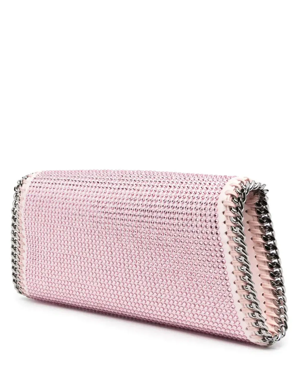 Falabella Crystal Embellished Clutch in Rose