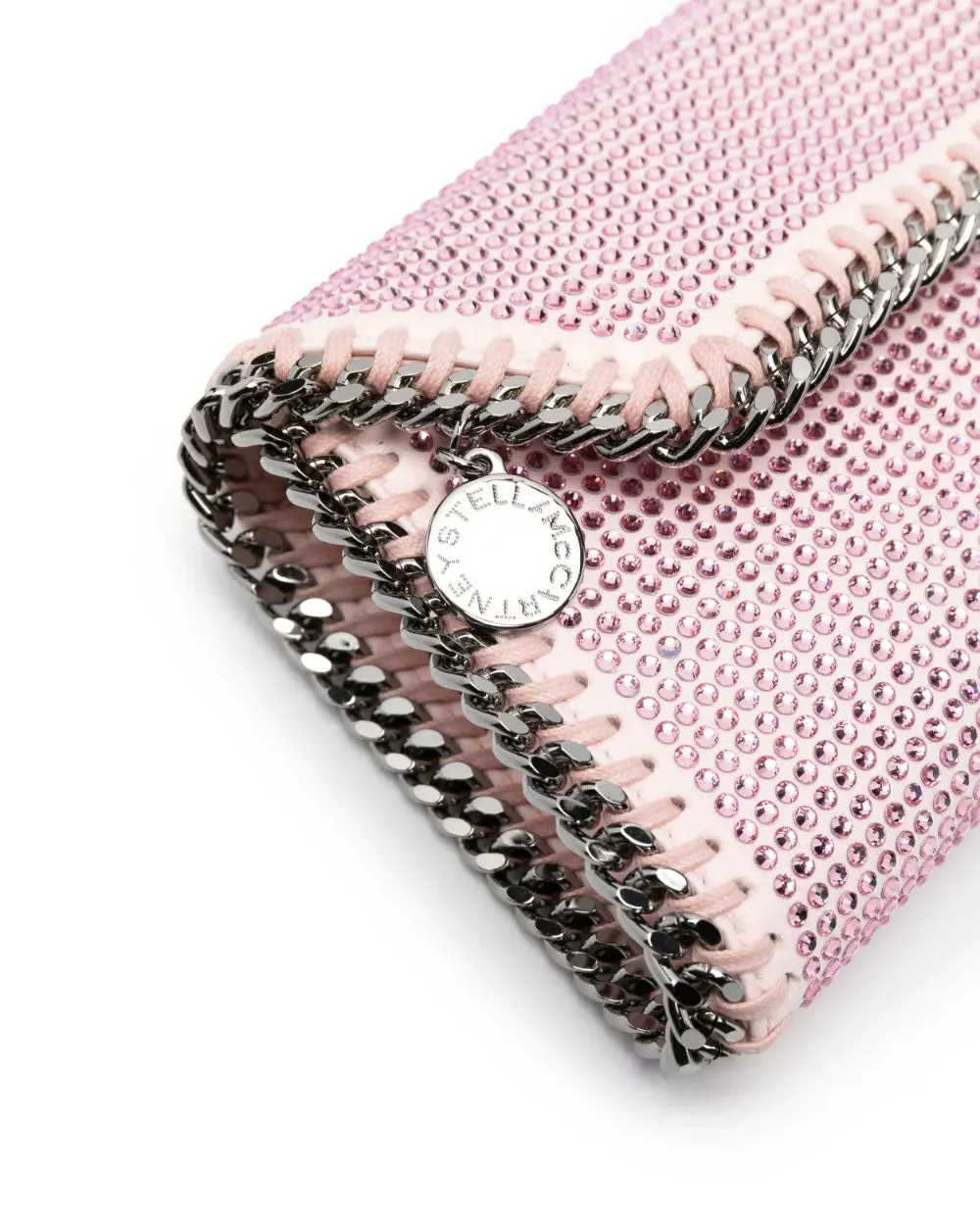 Falabella Crystal Embellished Clutch in Rose