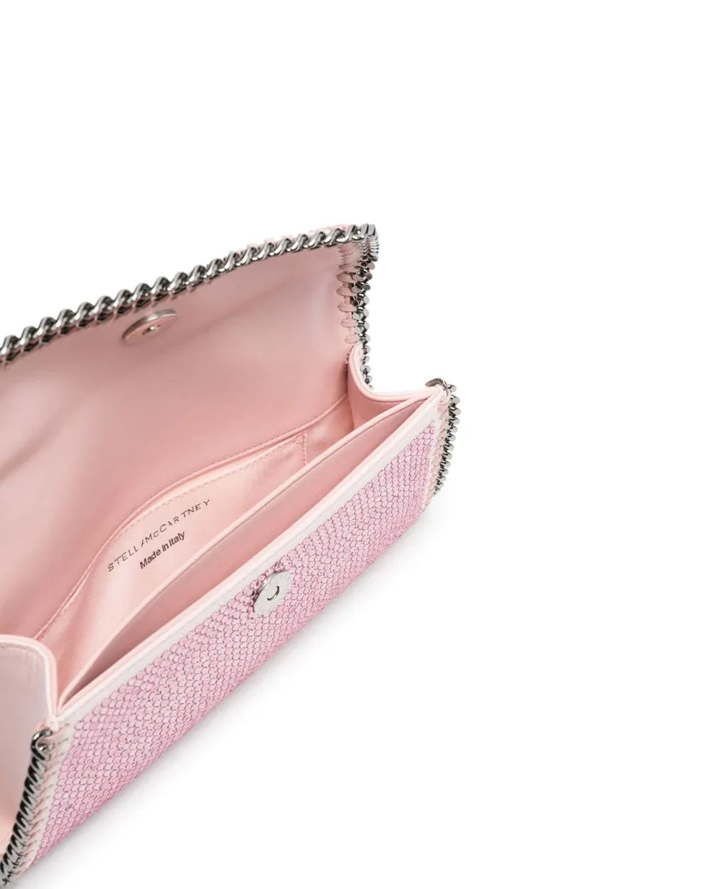 Falabella Crystal Embellished Clutch in Rose
