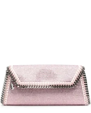 Falabella Crystal Embellished Clutch in Rose