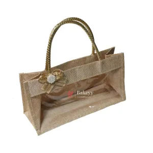 Fancy Jute Bag With Handle | Printed Potli Jute Bag | Window Jute Bag | Gift Return Gifts Bags |