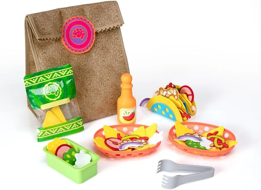 Fat Brain Toys Pretendables Nacho Set - Pretend Playset with Storage, Ages 3 
