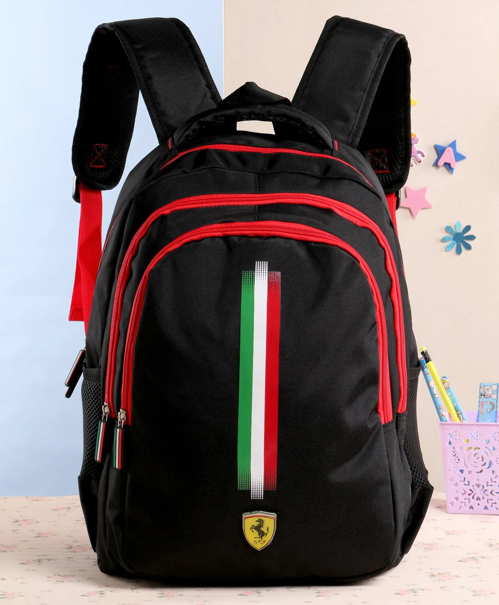 Ferrari Classic Style School Bag -Backpack (19 Inches) | Simba