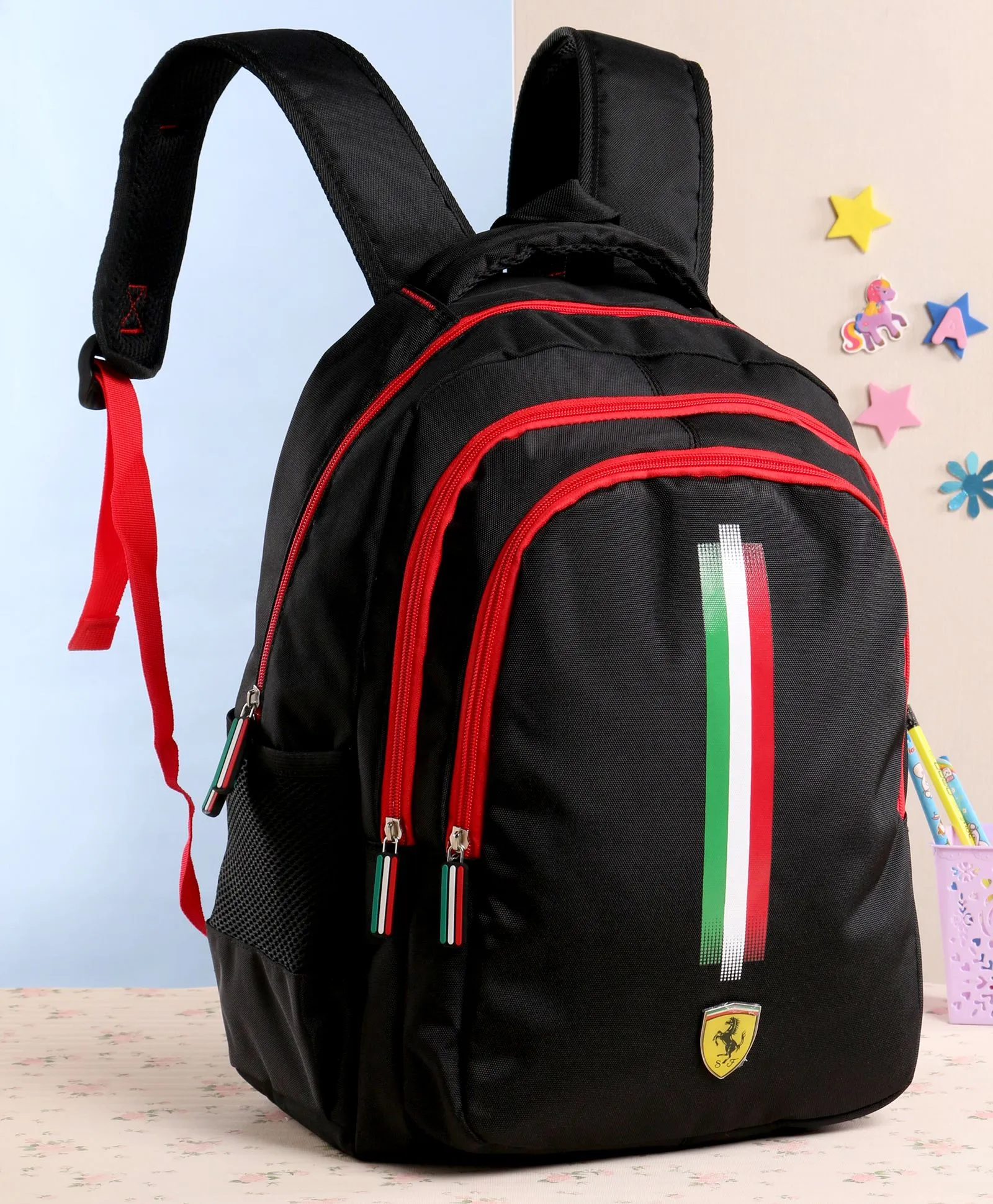 Ferrari Classic Style School Bag -Backpack (19 Inches) | Simba