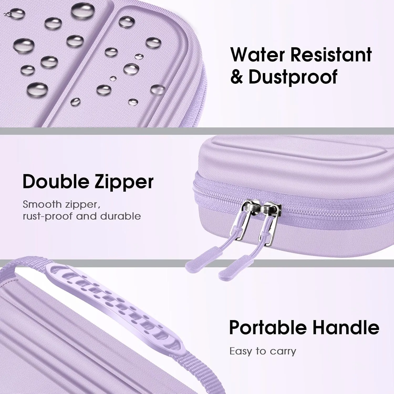 FINTIE Carrying Case for Nintendo Switch 2 (2025), [Shockproof] Hard Shell Protective Cover Portable Travel Bag with 20 Game Card Slots & Inner Pocket for Accessories (Lilac Purple)
