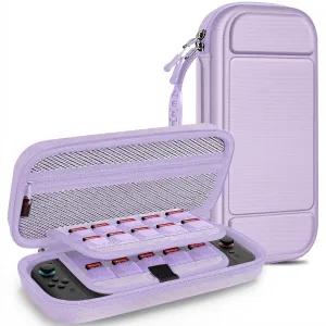 FINTIE Carrying Case for Nintendo Switch 2 (2025), [Shockproof] Hard Shell Protective Cover Portable Travel Bag with 20 Game Card Slots & Inner Pocket for Accessories (Lilac Purple)