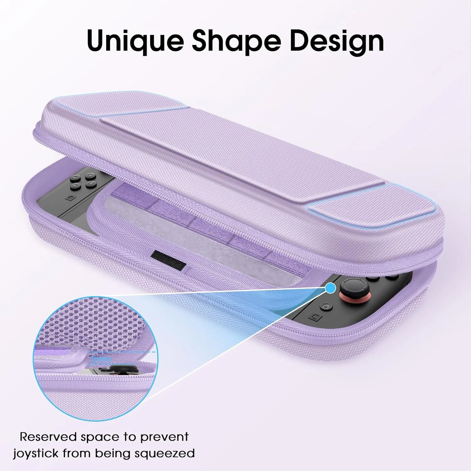 FINTIE Carrying Case for Nintendo Switch 2 (2025), [Shockproof] Hard Shell Protective Cover Portable Travel Bag with 20 Game Card Slots & Inner Pocket for Accessories (Lilac Purple)