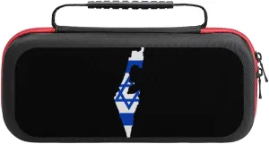 Flag Map of Israel Carrying Case Compatible with Switch/Switch Lite Protective Hard Shell Travel Carrying Case Pouch