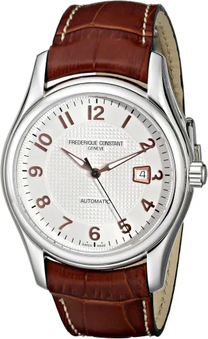 Frederique Constant Men's FC-303RV6B6 RunAbout Watch with Brown Leather Strap
