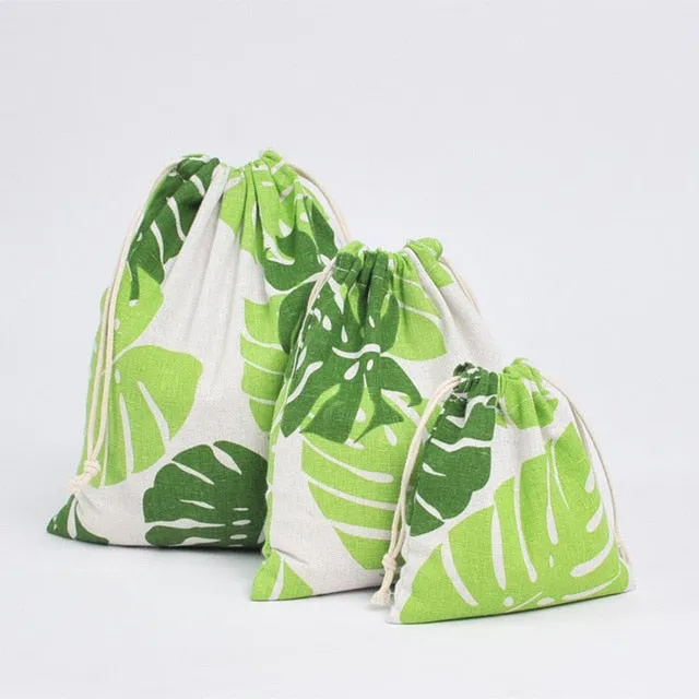 Fresh Printed Drawstring Storage Bags