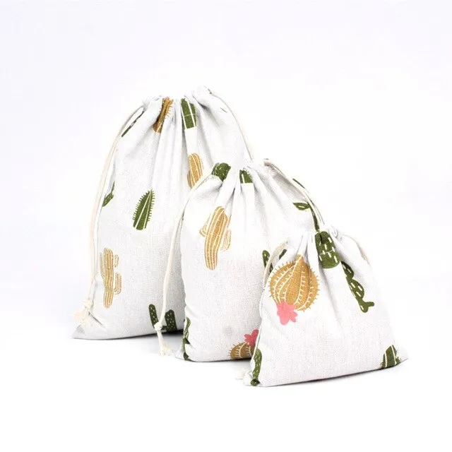 Fresh Printed Drawstring Storage Bags